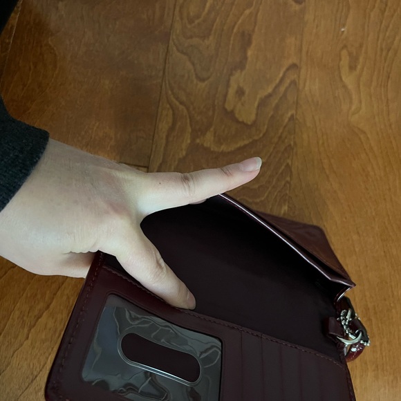 Coach Patent Red Leather Water/Wristlet - Picture 3 of 7